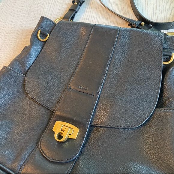 Chloé Black Leather Lexa Bag - Picture 2 of 12